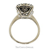1cttw Round Shaped Diamond Cluster Ring in 14k White Gold - Thumbnail 2