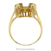 Baguette Cut Diamond Horseshoe Ring in 14k Yellow Gold - Thumbnail 2