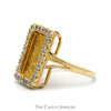 1 Gram 24k Gold Horse Bar Ring in 14k Yellow Gold Diamond Accented Mounting - Thumbnail 3