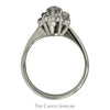 Pear Shaped Round Diamond Cluster Ring in 14k White Gold - Thumbnail 2
