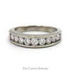 1cttw 9 Nick Set Diamond Wedding Band in 14k White Gold - Thumbnail 1