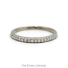 1/4cttw Round Diamond Wedding Band in 10k White Gold - Thumbnail 1