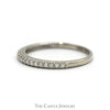 1/4cttw Round Diamond Wedding Band in 10k White Gold - Thumbnail 3