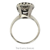 Round Shaped 1cttw Diamond Cluster Ring in 10k White Gold - Thumbnail 2