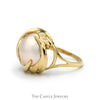 Mabe Pearl Ring with Swirled Bezel and Split Shank Sides in 14k Yellow Gold - Thumbnail 3
