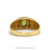 Front-facing view of the 10k yellow gold oval peridot ring - Thumbnail 3