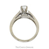 Round Diamond Solitaire Engagement Ring with Channel Set Diamond Accented Sides in 14k White Gold - Thumbnail 2