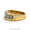 1.5cttw 5 Round Nick Set Diamond Men's Band in 10k Yellow Gold - Thumbnail 3