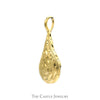 Teardrop Designed Pendant with Diamond Cut Detail in 10k Yellow Gold - Thumbnail 2