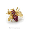 Bee Designed Ruby Cluster Ring in 14k Yellow Gold - Thumbnail 1