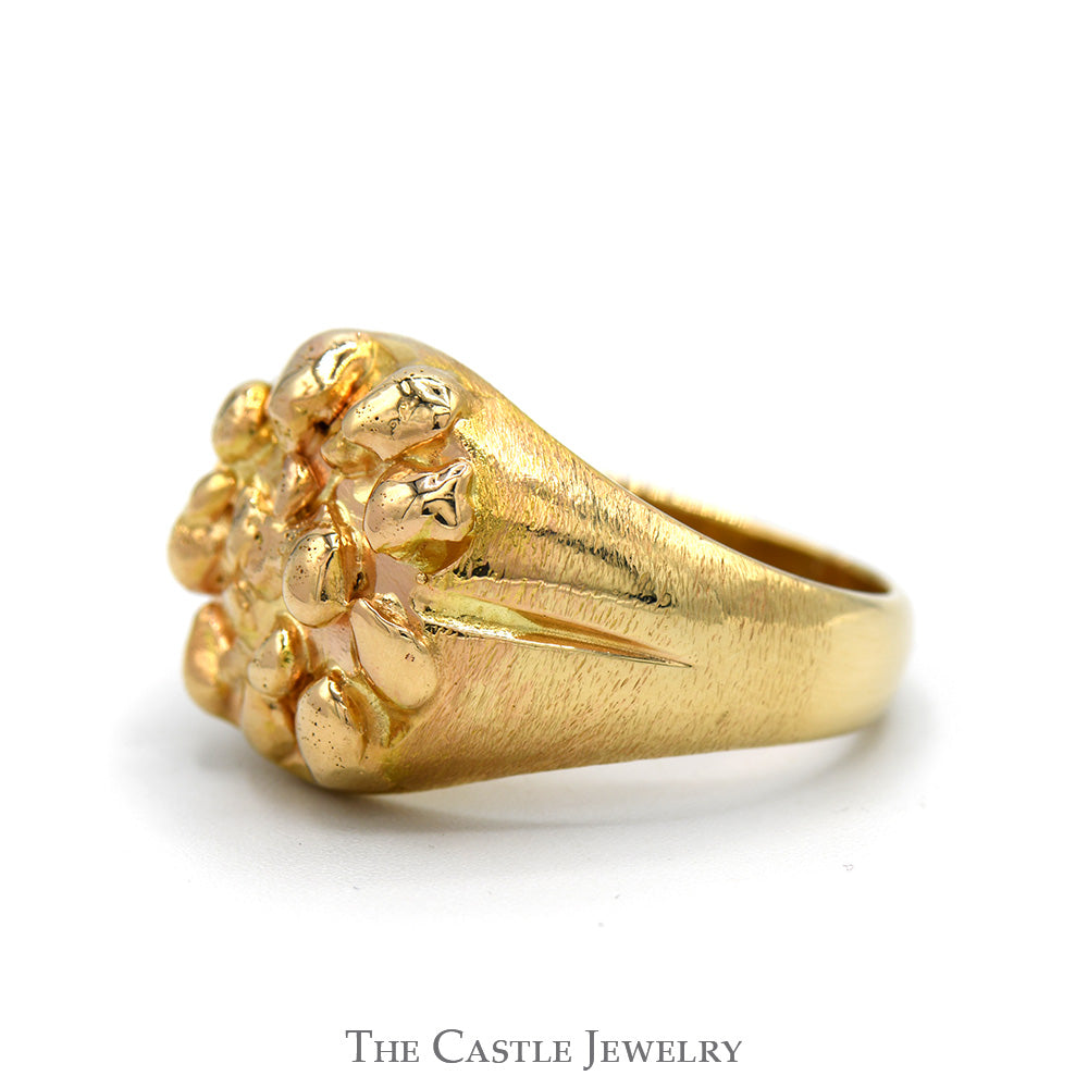 Round Nugget Style Ring in 14k Yellow Gold - Size 10 – The Castle Jewelry