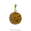 1988 Liberty Coin Pendant in 14k Yellow Gold Rope Bezel & Bail - Thumbnail 2