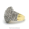 1/2cttw Marquise Shaped Diamond Cluster Ring with Accented Sides in 10k Yellow Gold - Thumbnail 3
