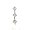 3/4cttw Princess Cut Diamond DeBeers Style Pendant in 14k White Gold - Thumbnail 1