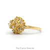 3/4cttw Diamond Starburst Cluster Ring in 10k Yellow Gold - Thumbnail 3