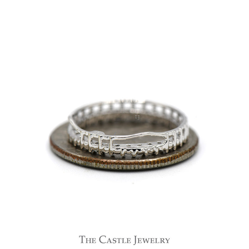 Circle of Love Diamond Pendant in 14k White Gold