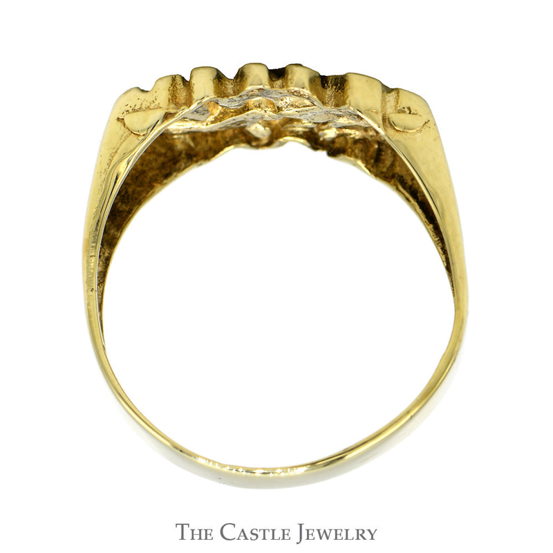 Nugget Style Men's Ring in 10k Yellow Gold