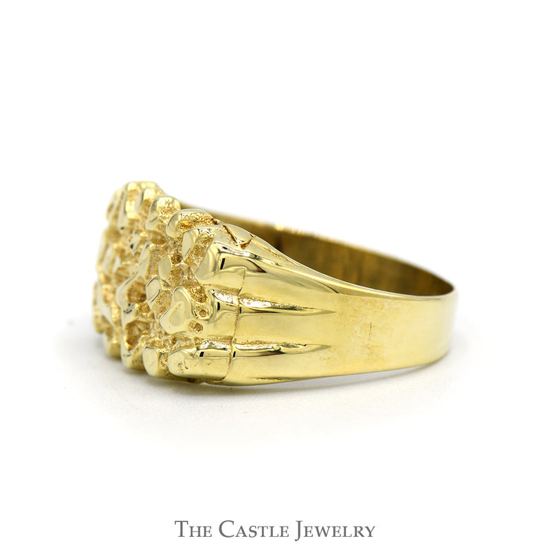 Nugget Style Men's Ring in 10k Yellow Gold