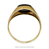 Front-facing view of the 10k yellow gold onyx ring - Thumbnail 3