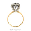 1cttw 7 Round Diamond Cluster Ring in 14k Yellow Gold - Thumbnail 2