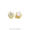 1/2cttw Round Diamond Stud Earrings in 14k Yellow Gold Butterfly Push Backs - Thumbnail 1