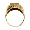 Front-facing view of the 10k two-tone Masonic ruby ring - Thumbnail 3