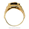 Front-facing view of the 10k BHG eagle ring with leaf accents - Thumbnail 3