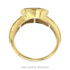 Front-facing view of the 10k yellow gold men's diamond ring - Thumbnail 3