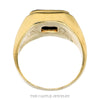 Front-facing view of the 10k yellow gold initial D ring - Thumbnail 3