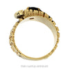 Front-facing view of the 10k yellow gold Lindy star nugget ring - Thumbnail 3