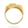 Front-facing view of the 14k yellow gold men's onyx ring - Thumbnail 3