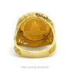 Front-facing view of the 14k yellow gold panda coin ring - Thumbnail 3