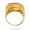 Front-facing view of the 14k yellow gold Gold Eagle coin ring - Thumbnail 3