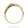 Front-facing view of the nugget textured band with diagonal diamond accent bar in 10k yellow gold - Thumbnail 3