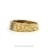 Side profile of the 10k yellow gold illusion-set diamond nugget band - Thumbnail 2
