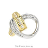 1/2cttw Channel Set Diamond Infinity Slide Pendant in Two Tone 14k White & Yellow Gold - Thumbnail 2