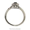 Pear Shape Diamond Engagement Ring With Round Brilliant Cut Diamond Halo And Sides .50CTTW In 14KT White Gold - Thumbnail 2