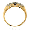 1/4cttw 4 Round Diamond Wedding Band in 10k Yellow Gold - Thumbnail 2