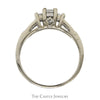 1/3cttw Three Stone Princess Cut Diamond Engagement Ring with Channel Set Accented Sides in 14k White Gold - Thumbnail 2