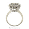 Round Shaped 3/4cttw Diamond Cluster Ring in 14k White Gold - Thumbnail 2