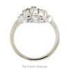 Antique Style 1/4cttw Diamond Cluster Shield Ring in 10k White Gold - Thumbnail 2