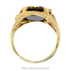 Front-facing view of the 10k yellow gold men's eagle ring - Thumbnail 3