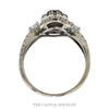 Front-facing view of the 10k white gold pear diamond cluster halo ring - Thumbnail 3