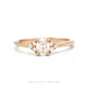 0.64ctw Lab-Grown Oval Diamond Engagement Ring with Six-Stone Cluster Shoulders in 14k Rose Gold