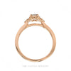 Front-facing view of the 14k rose gold lab-grown 0.64ctw oval diamond ring with shoulder clusters - Thumbnail 3