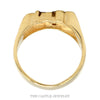 Textured Nugget Style Ring with Diamond Accent in 14k Yellow Gold - Thumbnail 2