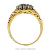 Front-facing view of the 10k yellow gold filigree diamond ring - Thumbnail 3