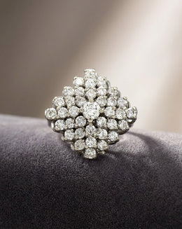 2.50ctw Round Brilliant Diamond Cluster Cocktail Ring in 14k White Gold