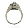 Front-facing view of the seven diamond flower cluster ring in 14k white gold - Thumbnail 3