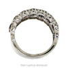 Front-facing view of the 14k white gold zircon and diamond band - Thumbnail 3